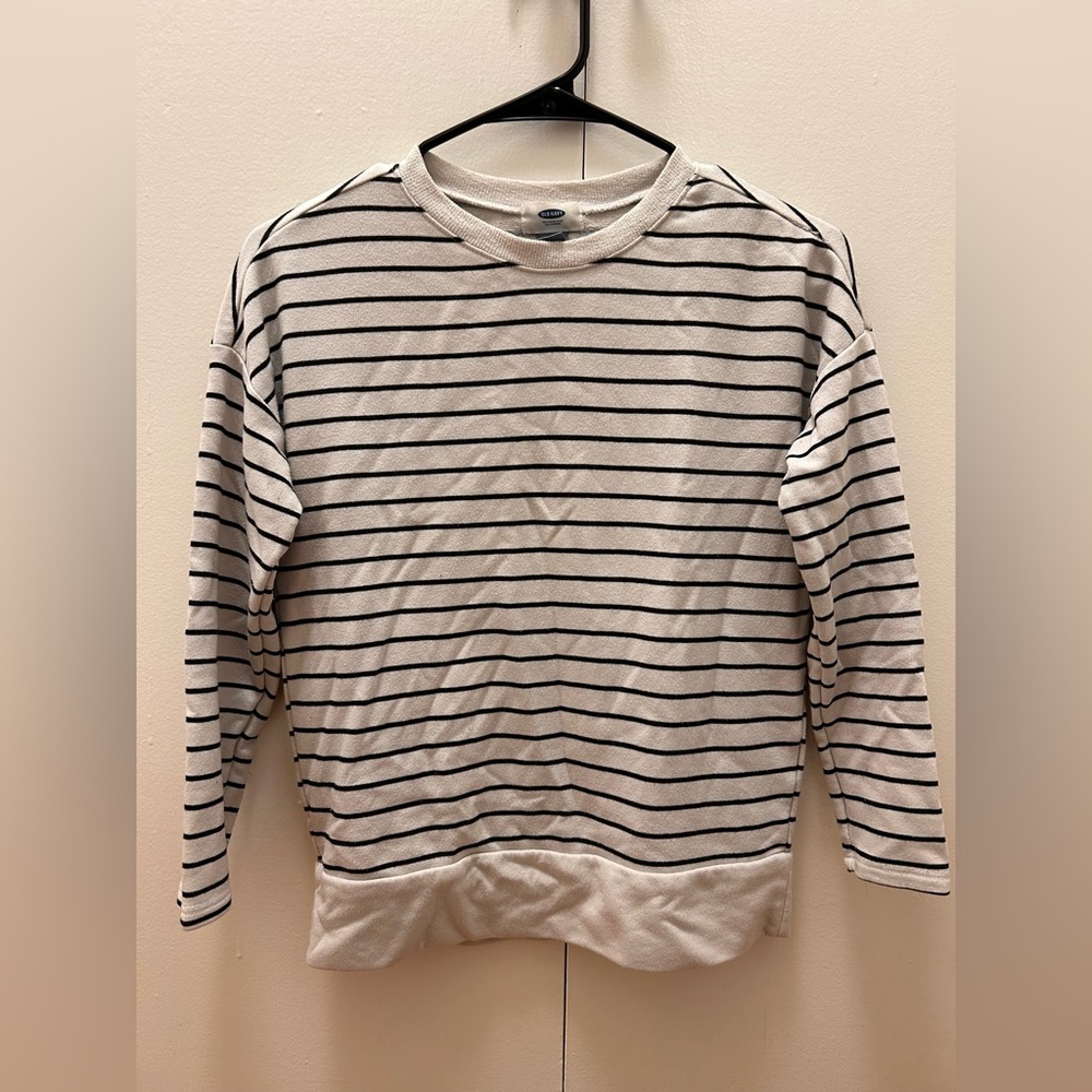 Old Navy Striped 3/4 Sleeve Shirt [10-12 | Black and White]